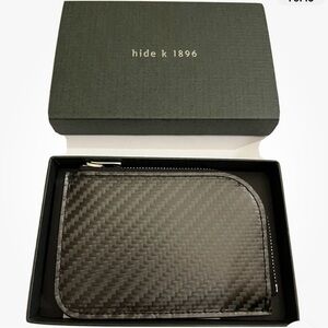 Hide K 1896 RFID Leather Compact Zipper Wallet Made in Japan